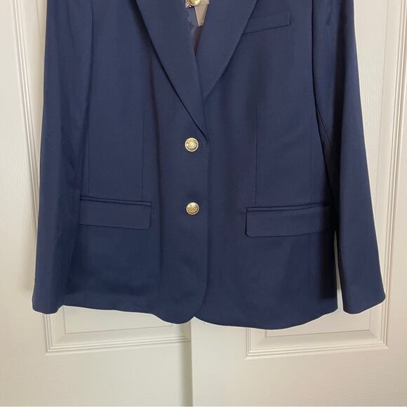 J. Crew Collection Navy Wool Twill Blazer Lined NWT - Picture 3 of 11